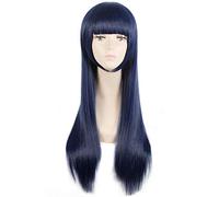 WHBHD Hinata Hyuga Cosplay Pelucas Sora Sin Método Shione Togawa Pelucas Cosplay Pelucas Azul Azul Negro Resistente al Calor Sintético