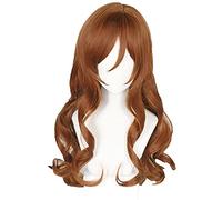 WHBHD Hori Kyoko Kyouko Peluca Anime Hori-San a Miyamura-Kun Horimiya Cosplay Resistente al Calor Cosplay Larga Lamera Marrón Marrón + Peluca Cap