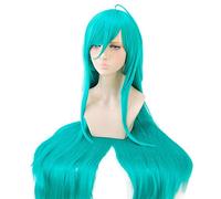 WHBHD Houseki no Kuni alexandrita Tierra de la lustrosa Cosplay Peluca Play Blue Green Long Wig Halloween Traje Sintético Pelucas de Pelo