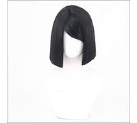WHBHD IEIRI SHOKO Cosplay Wig Anime JUJUTSU Kaisen SHOKO IEIRI Mujeres Corte Corte Negro Resistente Pelo DE Pelo SINTÉTICO