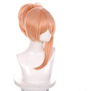 WHBHD Juego Genshin Impact Carácter YOIMIYA Cosplay Cosplay Naranja Rosa PINILIO Pelo Pelo DE Pelo Halloween COS BUTS Props SINTÉTICO SINTÉTICO