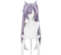 WHBHD Juego GENSHIN Impact KEQING Cosplay Pelo Pelo Resistente Pelo SINTÉTICO Carnival DE Halloween Props