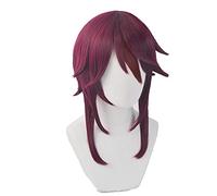 WHBHD Juego Genshin Impact Rosaria Cosplay Peluca Peluca de Pelo sintético Rojo Resistente al Calor Rojo