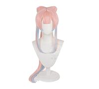 WHBHD Juego Genshin Impactar Kokomi Cosplay Peluca Largo Rosa Azul Resistente al Calor Resistente al Cabello Sintético Ponillo de Caballo Anime Cosplay Pelucas + Peluca Cap