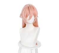 WHBHD Juego Genshin Impactar YAN FEI Cosplay Peluca Yanfei Gradiente Pink Blanco 60 cm Largo Calor Resistente al Cabello Sintético Play Play