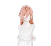 WHBHD Juego Genshin Impactar YAN FEI Cosplay Peluca Yanfei Gradiente Pink Blanco 60 cm Largo Calor Resistente al Cabello Sintético Play Play