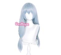 WHBHD Jujutsu Kaisen Mahito Cosplay 70 cm Larga Navidad Plata Azul Gray Wig Cosplay Anime Cosplay Pelucas Calor Resistente al Calor Pelucas sintéticas