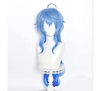 WHBHD K Genshin Impact Ganyu Cosplay Wig Gradien Panjang Anime Tahan Panas Sintetis Karnaval Natal Sehari-Hari