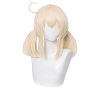 WHBHD K Juego genshin Impact klee Wig Cosplay ekor kuda Beige rambut sintetis tahan sedang Halloween