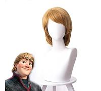 WHBHD Kristoff Cosplay Hombres Corto 35 cm Peluca Navidad Brown Wig Cosplay Anime Wig Resistente al Calor Pelucas sintéticas