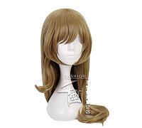WHBHD Lisa Cosplay Peluca Juego Genshin Impactar Lisa Light Light Brown Larga Rizado Rizado Alta Temperatura Pelucas Pelucas