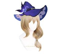WHBHD Lisa Cosplay Wig GENSHIN Impact Cosplay Ropa de Cama marrón Resistente al Calor del Calor del Calor del Calor de la Peluca Cosplay + Peluca