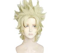 WHBHD Llegada JoJo's Bizarre Adventure Caesar Anthonio Zeppeli Pluma Resistente al Calor Cosplay Halloween Pelucas for el Cabello + Peluca Cap