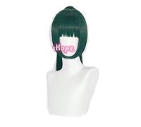 WHBHD Maki Zenin Cosplay Jujutsu Kaisen Cosplay 60 cm Navidad Dark Green Wig Cosplay Anime Cosplay Pelucas Pelucas sintéticas Resistentes al Calor
