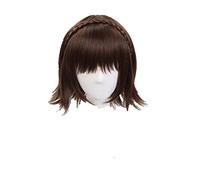 WHBHD Makoto niijima Cosplay Persona 5 Reina Cosplay marrón Oscuro Anime Cosplay Peluca Resistente al Calor Pelucas sintéticas Halloween Cosplay