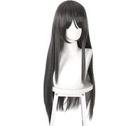WHBHD Novedoso Sakurajima MAI Cosplay Pelucas Headwear Rascal no sueña con Bunny Girl Senpai Synthetic Hair Straight Grey Hair Peluca