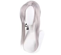 WHBHD Owari No Seraph of The End Ferid Bathory 60 cm Largo Plata Gris Resistente al Calor Cosplay Sintético Pelucas Pelucas