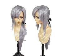 WHBHD Owari No Seraph of The End Ferid Bathory 80 cm Largo Pie Piedal Pinkish Gris Resistente al Calor Cosplay Peluca