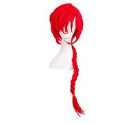 WHBHD Ranma 1/2 Saotome Ranma Cosplay Peluca Largo Rojo Resistente al Calor sintético Peluca sintética + Gorra de Peluca