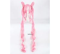 WHBHD Sailor Moon Sailor Chibi USA Chibiusa Cosplay Pelucas 120cm Super Long Pink Pink Resistente al Calor Peluca Sintética + Peluca Cap