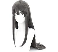 WHBHD Sakurajima MAI Cosplay Pelucas Headwear Rascal no sueña con Bunny Girl Senpai Synthetic Hair Peluca de Pelo Gris Recto Largo