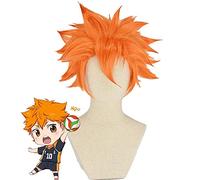 WHBHD SHOYO Hinata Cosplay Haikyuu Cosplay Hombres Corto 30 CM Peluca Naranja Cosplay Anime Cosplay Halloween Resistente al Calor Pelucas sintéticas