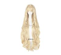 WHBHD Volcaloid3 Seeu Cosplay Pelucas de Cosplay 100 cm Luz Larga Rubia Rizado Rizado Ondulado Pelo Sintético Peluca Sintética + Paño de Peluca