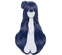 WHBHD Yoshiko Tsushima Cosplay Love Live Cosplay Yoshiko Mujer Azul Peluca Cosplay Long Anime Cosplay Wig Pelucas Sintéticas Resistentes al Caliente