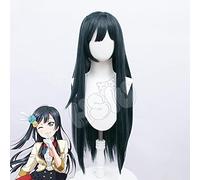 WHBHD Yuki Setsuna Cosplay Wig LoveLive Pdp Proyecto de sueño Cosplay Blue-Purple Fibra de Pelo Largo Peluca sintética + Tapa de Peluca