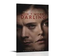 WHBRFO Póster decorativo con texto en inglés "Don't Worry Darling" para dormitorio, decoración de pared, lienzo mural, sala de estar, marco de pintura estilo 20 x 30 cm