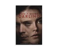 WHBRFO Póster decorativo con texto en inglés "Don't Worry Darling" para dormitorio, decoración de pared, lienzo mural para sala de estar, estilo sin marco, 60 x 90 cm