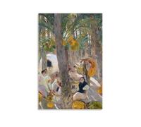 WHBRFO Póster decorativo de Joaquín Sorolla, palmeral en Elche, arte estético, decoración de pared, lienzo mural, sala de estar, estilo sin marco, 40 x 60 cm