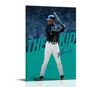 WHBRFO Póster decorativo de Ken Griffey Jr. para dormitorio, arte estético, pintura artística para pared, lienzo mural, sala de estar, marco de 40 x 60 cm