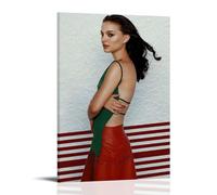 WHBRFO Póster decorativo de Natalie Portman para dormitorio, decoración de pared, lienzo mural, sala de estar, estilo marco, 2916 x 24 pulgadas