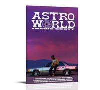 WHBRFO Travis Scott - Póster decorativo de Astroworld para dormitorio, arte estético, pintura artística para pared, lienzo mural, sala de estar, marco de pintura estilo 40 x 60 cm