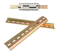 WHC 3 Piezas Carril Din Enchufe Carril Din Rieles de Montaje, Puentes de Cables para La Instalación en Armarios de Distribución, Aparamenta (Amarillo, 3,5 cm de Ancho, 20 cm de Largo, 0,75 cm de Alto)