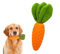 Whcctl Zanahoria de Goma, Juguete Perro Indestructible, Juguetes para Mascotas de Zanahoria, Juguete para Perro Chirriante, para Razas de Todos los Tamaños, para Limpiar los Dientes, Masticar y Jugar