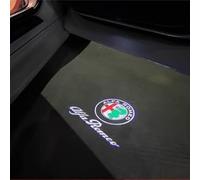 WHDPPP 2 Piezas Proyector de Luz para Puerta de Coche para Alfa Romeo Giulia Stelvio - Luces LED de Bienvenida Logo - Lámpara de Cortesía Iluminación de Entrada