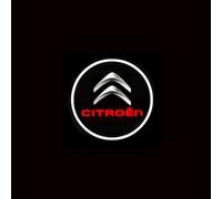 WHDPPP 2 Piezas Proyector de Luz para Puerta de Coche para Citroen C1/Citroen C2/Citroen C3/Citroen C4 - Luces LED de Bienvenida Logo - Lámpara de Cortesía Iluminación de Entrada,A 2