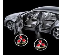 WHDPPP 2 Piezas Proyector de Luz para Puerta de Coche para Mitsubishi Mirage/Attrage/Xpander/Montero - Luces LED de Bienvenida Logo - Lámpara de Cortesía Iluminación de Entrada,A Black-2