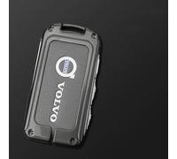 WHDPPP Carcasa de Llaves de Coche para Volvo S60l S90 XC40 XC60 XC90 V90CC - Funda Mando Llave del Coche con Llavero - Case Protectora Llaves - Accesorios Automóvil,A Gun+Grey
