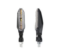 WHDsunQQ moto indicador luces Intermitentes de motocicleta ámbar con flujo agua, luz indicadora giro, luces traseras intermitentes para