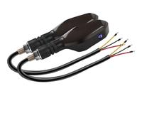 WHDsunQQ moto indicador luces Lámpara de señal giro para motocicleta, 27 modos, lámpara proyección color, 12 V, luces indicadoras flujo secuencial, luz marcha