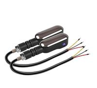 WHDsunQQ moto indicador luces Lámpara de señal giro para motocicleta, 27 modos, lámpara proyección color, 12 V, luces indicadoras flujo secuencial, luz marcha