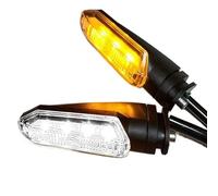 WHDsunQQ moto indicador luces Luces de señal giro para motocicleta, indicador intermitente flujo amarillo, accesorios para motociclistas para 2 piezas