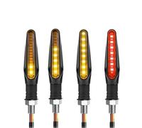 WHDsunQQ moto indicador luces Luces de señal giro para motocicleta, indicadores direccionales, luces flujo para intermitente 15 a 10 mm lámpara