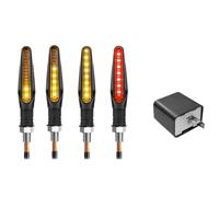 WHDsunQQ moto indicador luces Luces de señal giro para motocicleta, indicadores direccionales, luces flujo para intermitente 15 a 10 mm lámpara