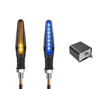 WHDsunQQ moto indicador luces Luces de señal giro para motocicleta, indicadores direccionales, luces flujo para intermitente 15 a 10 mm lámpara