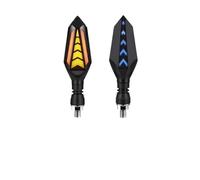 WHDsunQQ moto indicador luces Luz intermitente para motocicleta, luz blanca ámbar DRL, flechas LED de flujo secuencial para 12 V, 10 mm