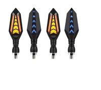 WHDsunQQ moto indicador luces Luz intermitente para motocicleta, luz blanca ámbar DRL, flechas LED de flujo secuencial para 12 V, 10 mm